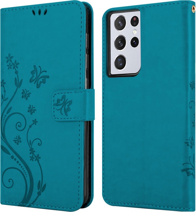 Actual product image Cadorabo Flower Book cover (Samsung Galaxy S21 Ultra)