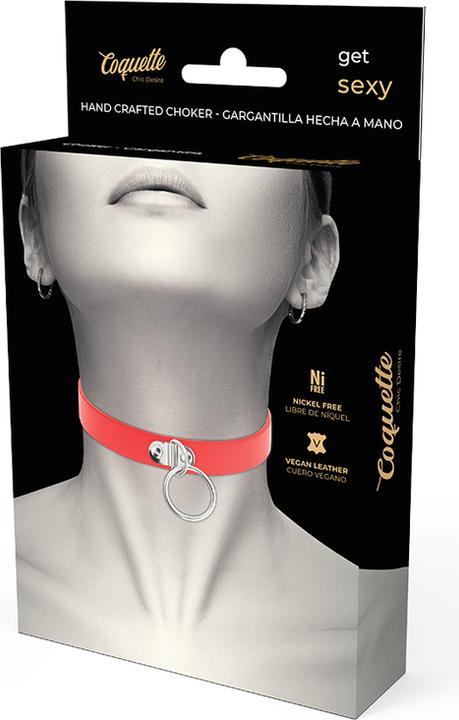 Actual product image Coquette Chic Desire Handmade Choker Fetish - Red