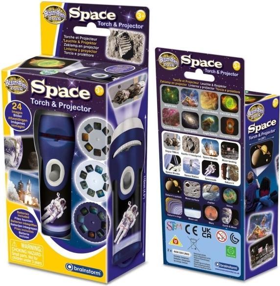 Immagine prodotto Brainstorm Torcia e proiettore - Spazio (11 cm)