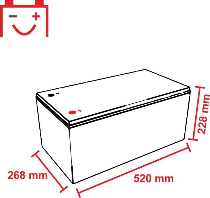 Actual product image Voltic VLI300 (12.80 V, 300 Ah)