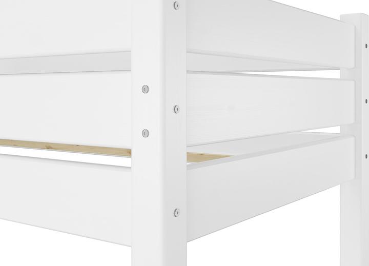 Produktbild Erst-Holz Hochbett für Erwachsene weiss 90x200 Etagenbett teilbar Rollroste Matratzen 60.16-09WT100M (90 x 200 cm)