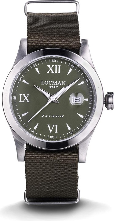 Produktbild Locman Italy Herrenuhr Island grün Ref. 0614A03 (Analoguhr, 40 mm)