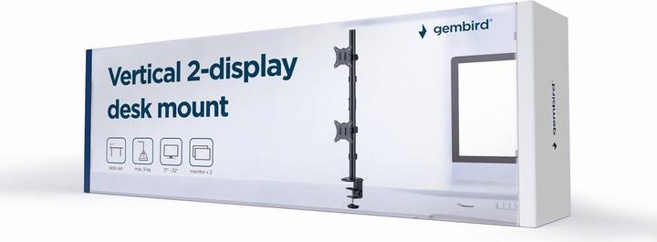 Produktbild Gembird Adjustable 2-display vertical (Tisch, 32")