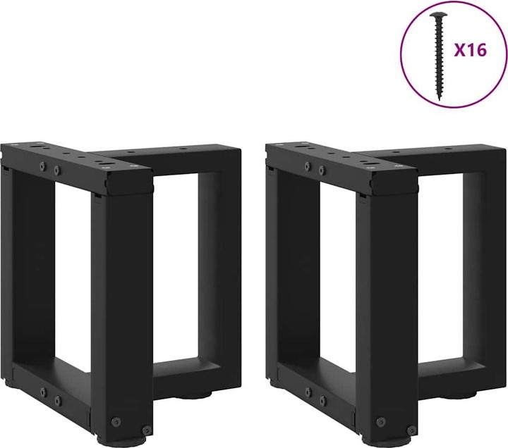 Immagine prodotto vidaXL Gambe tavolo bar a T 2 pezzi nero 40x35x(101-102) cm gamba tavolo acciaio