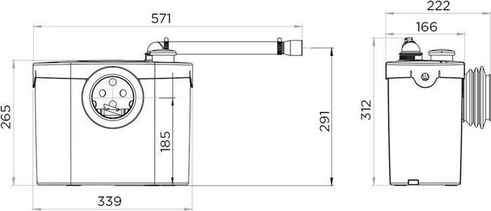 Image du produit SFA Petit système de relevage pour WC SaniBroy UP
