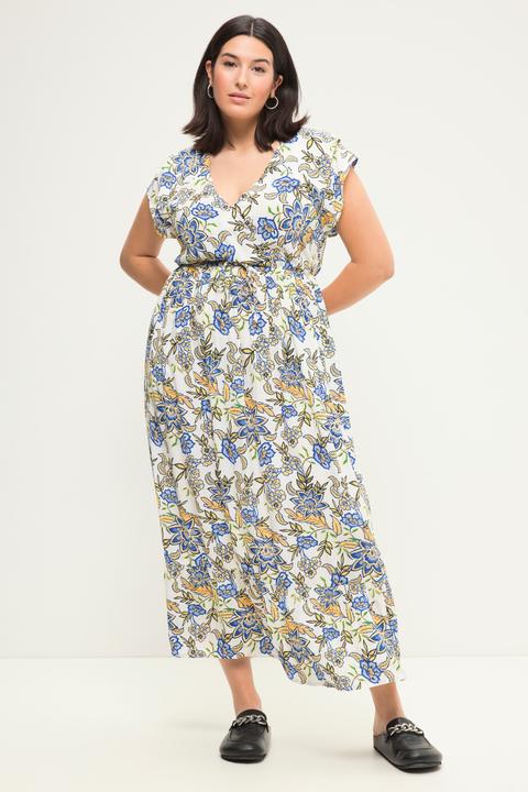 Produktbild Studio Untold Maxikleid, Straight Fit, Blumenprint, elastische Taille (50, 52)