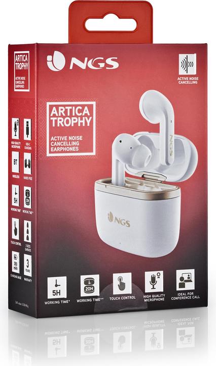 Produktbild NGS Artica trophy white (5 h, Kabellos)
