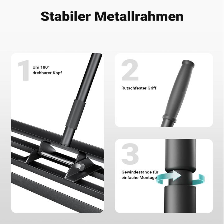 Produktbild Wiltec Aluminium Rasenrakel 91,4x25,4cm Stiel Sanden Levelingrake Flächenebner