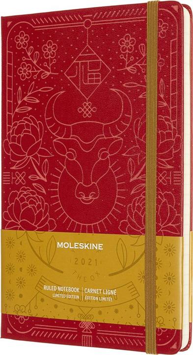 Produktbild Moleskine Notizbuch Jahr Des Ochsen A5 853766 liniert, rot, 240 Seiten (13 x 21 cm, Liniert)