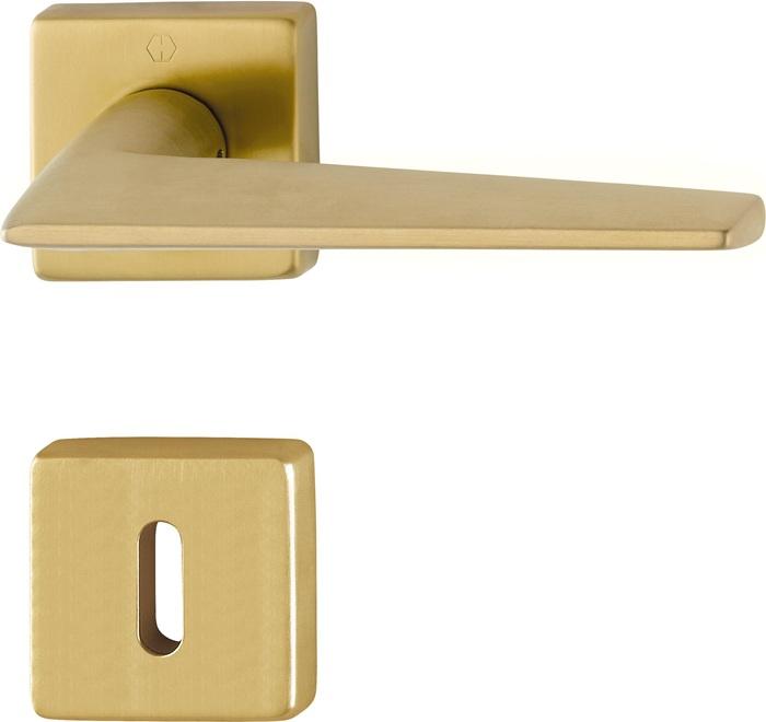 brass-coloured light satin finish, Matt