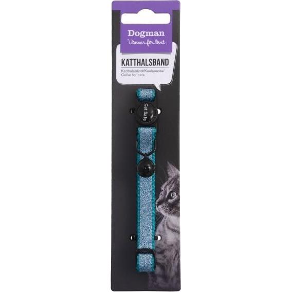 Dogman Kattehalsbnd Gina med Cat Safe mekanisme og klokke Turkis 30cm (30, Katze), Halsband + Leine
