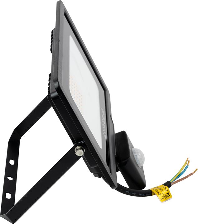 Actual product image Luxula LED floodlight with motion detector, EEK: F, 30W, 3000lm, 4000K, black (3000 lm, IP65)