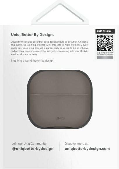Actual product image Uniq case Lyden DS AirPods 4 flint grey (Headphone sleeve)