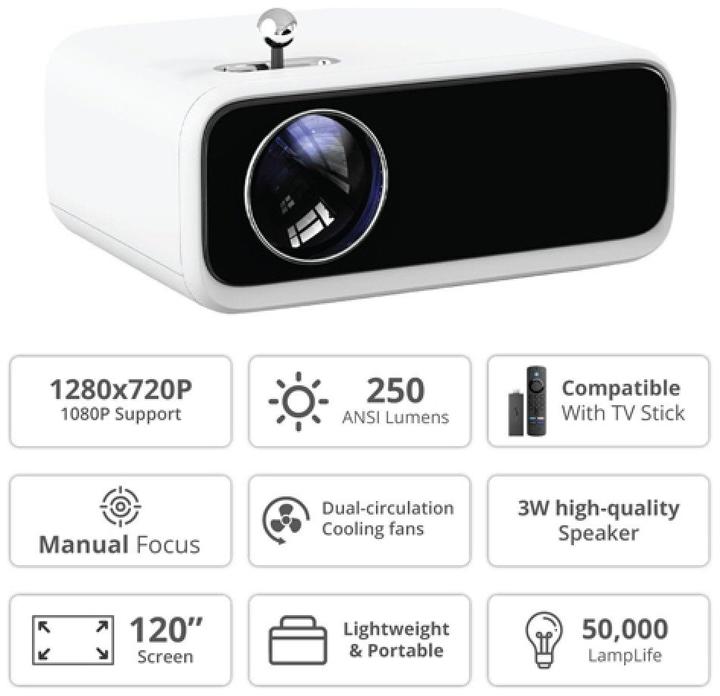 Produktbild Xiaomi Wanbo X1 (VGA, 200 lm, 1.35 - 2.2:1)