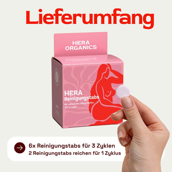 Produktbild Hera Organics Reinigungstabs für Menstruationsschwamm (Normal)