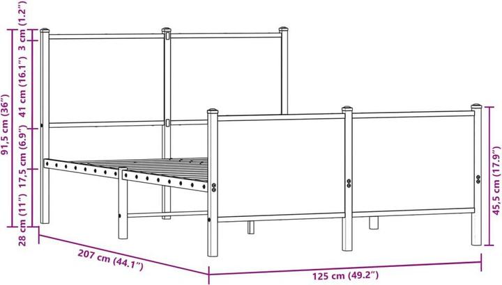 Image du produit vidaXL Bettgestell (120 x 200 cm)