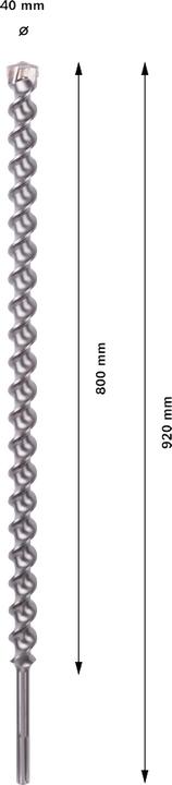 Produktbild Bosch Professional Zubehör Hammerbohrer SDS max-7, 40 x 800 x 920 mm (40 mm)