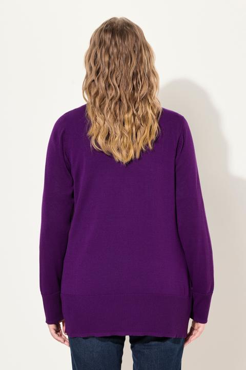 Produktbild Ulla Popken Strickjacke, V-Ausschnitt, Knopfleiste, Feinstrick (50, 52)