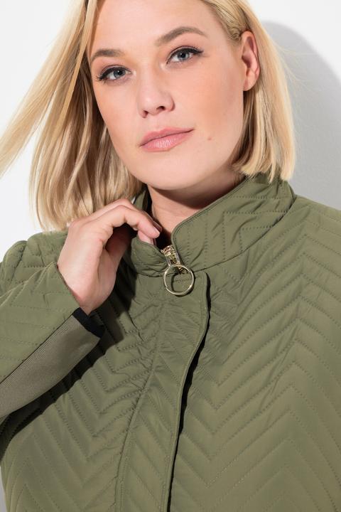 Produktbild Ulla Popken Steppjacke, Strickeinsätze, Stehkragen, Zipptaschen (42, 44)