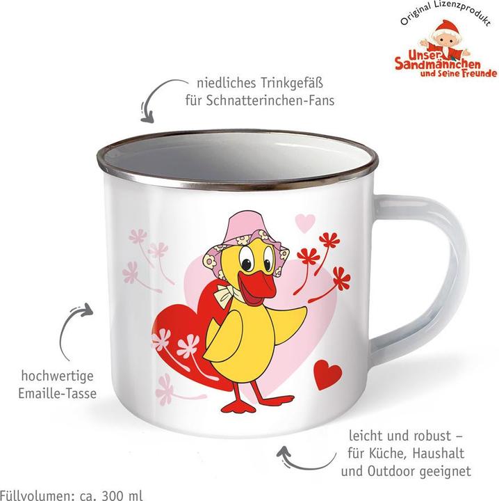 Actual product image Our Sandman enamel mug Schnatterinchen (300 ml)