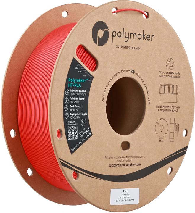 Produktbild Polymaker HT-PLA (PLA, 1.75 mm, 1000 g, Rot)
