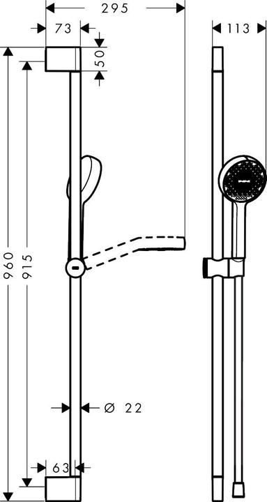 Actual product image hansgrohe Shower Set Activera Select S Hg 2 Functions Black