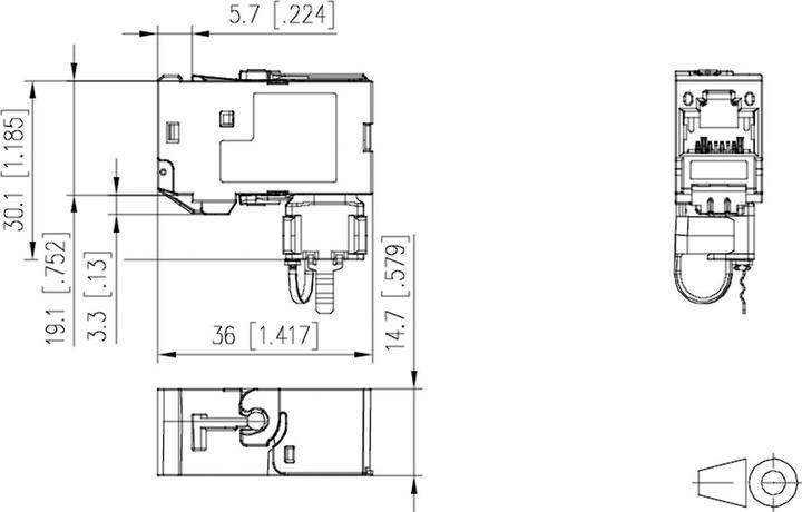 Produktbild Metz Connect EDAT Modul CAT 6A (Netzwerk Zubehör)