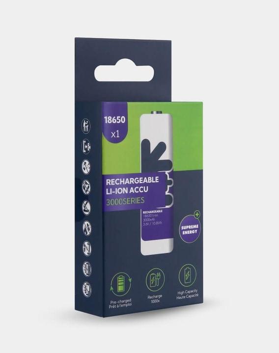 Produktbild Uniross Lithium 18650 3000 BT - BL1 (1 Stk., 18650, 3000 mAh)