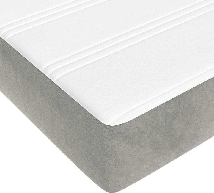 Image du produit vidaXL Taschenfederkernmatratze Hellgrau Samt (120 x 220 cm, Noyau de printemps)