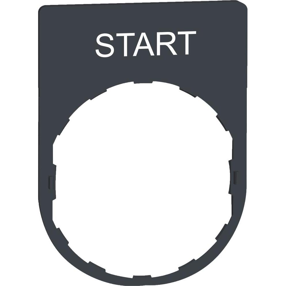 Schneider Electric Portaetichette 30x40mm, con scritte ZBYP2303, Pulsante + Interruttore, Bianco