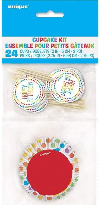 Produktbild Unique Party Tortendekoration Rainbow Trikot Set 24erPack