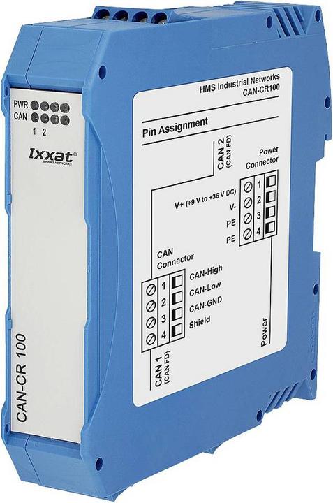 Produktbild Ixxat CAN-/CAN-FD-Repeater mit Schraubverbinder und integriertem Busabschlusswiderstand