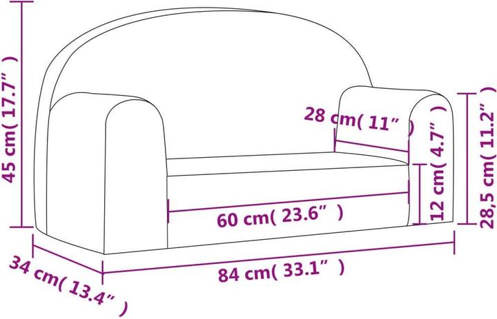 Immagine prodotto vidaXL Kindersofa (Divano per bambini)