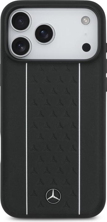 Immagine prodotto Mercedes Leather Star Pattern Stripes MagSafe Case for iPhone 17 Pro Max Black (Apple iPhone 17 Pro Max)