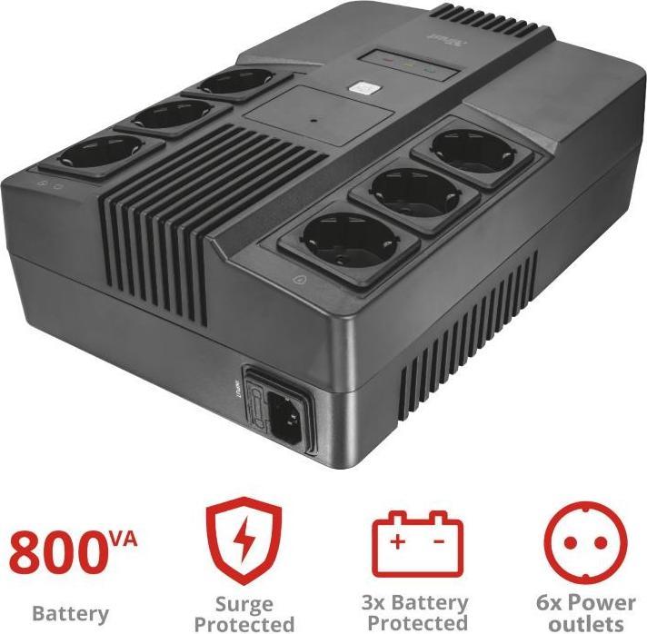 Produktbild Trust Usv Maxxon Powerip Ups 800va (800 W)