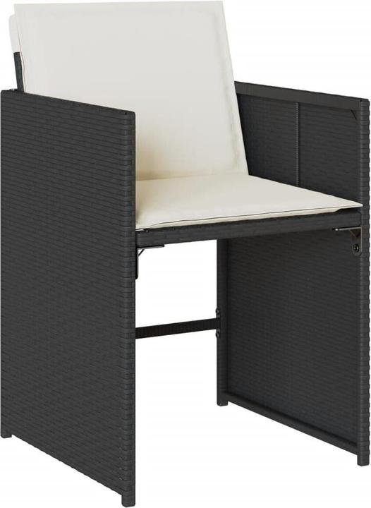 Produktbild vidaXL Gartenmöbel Essgruppe Gartengarnitur Sitzgruppe 9tlg. Schwarz Poly Rattan