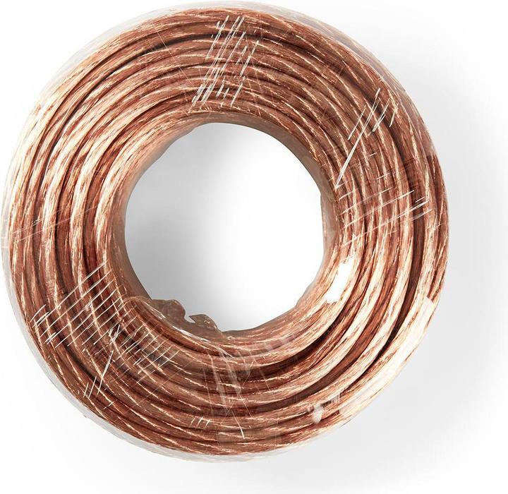Immagine prodotto Nedis Cavo per altoparlanti 2X 6,00 mm² CCA 25,0 m rotondo in PVC trasparente avvolto (25 m, 6 mm².)