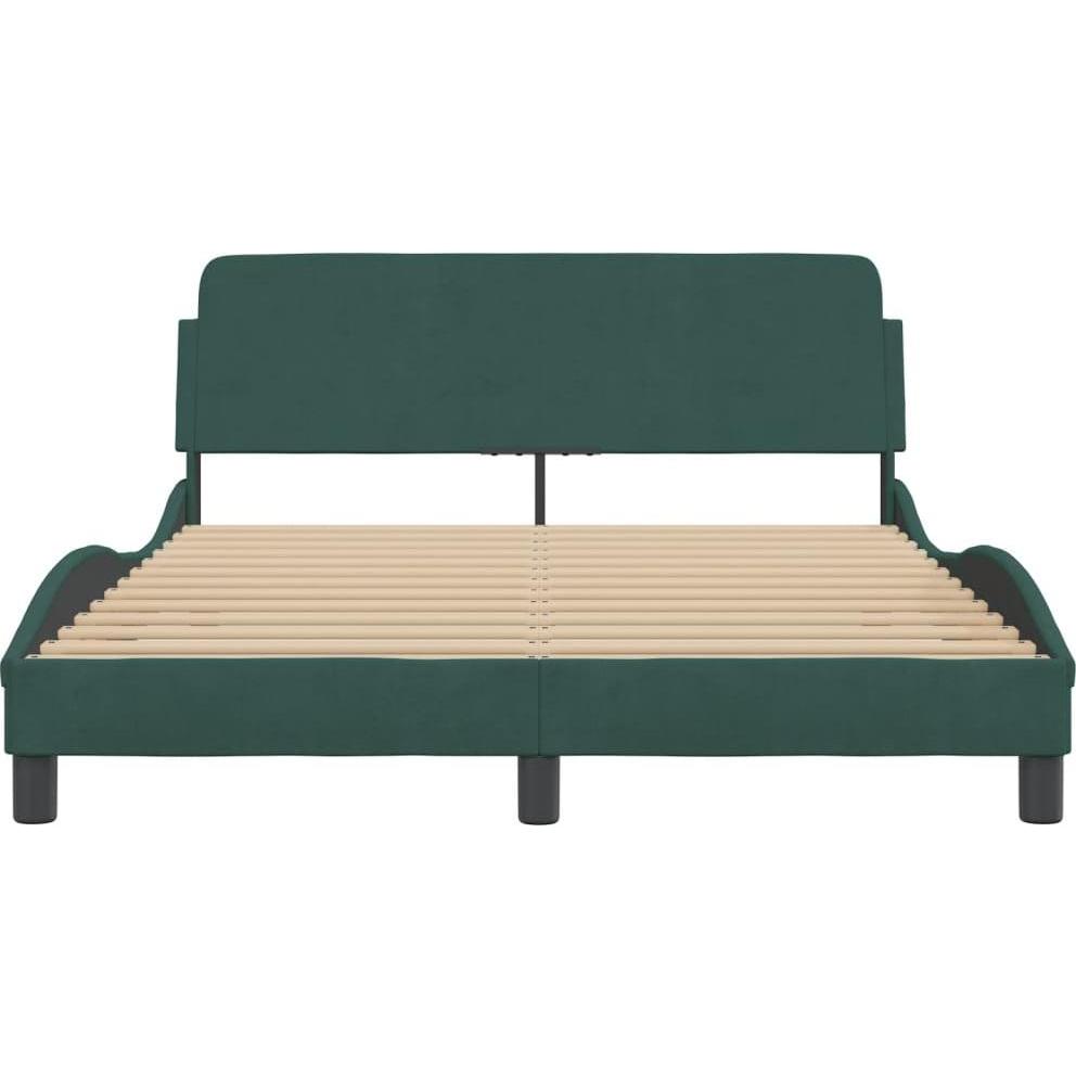 Thumbnail - VidaXL, Bett, Bettgestell mit Kopfteil Samt (140 x 200 cm)