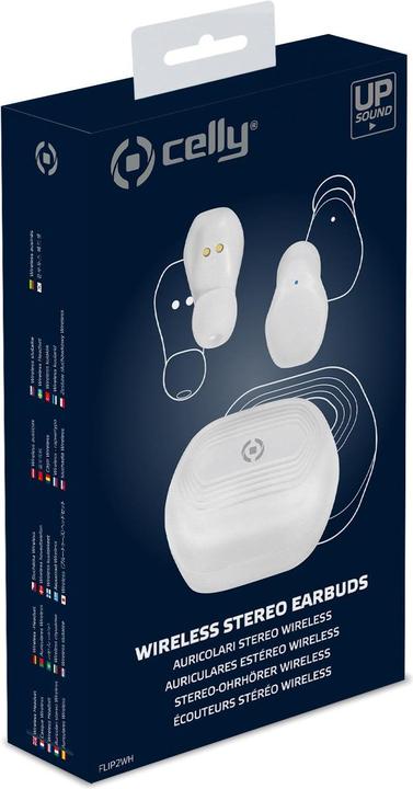 Actual product image Celly Earbuds Flip2wh White (40 h, Wireless)