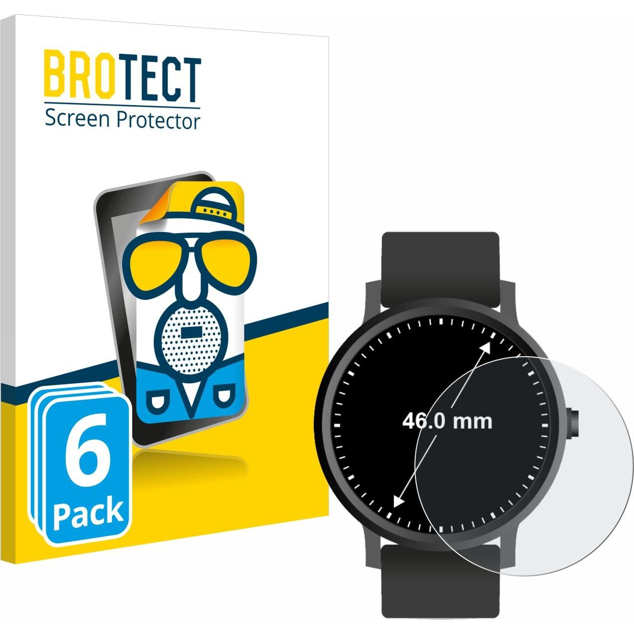 BROTECT Entspiegelungsfolie Displayschutz Displayschutzfolie Folie Matt, Smartwatch Schutzfolie, Schwarz