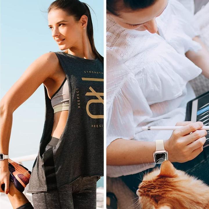 Actual product image Tech-Protect Defence360 case for Apple Watch 4 / 5 / 6 / SE (44mm) - titanium orange