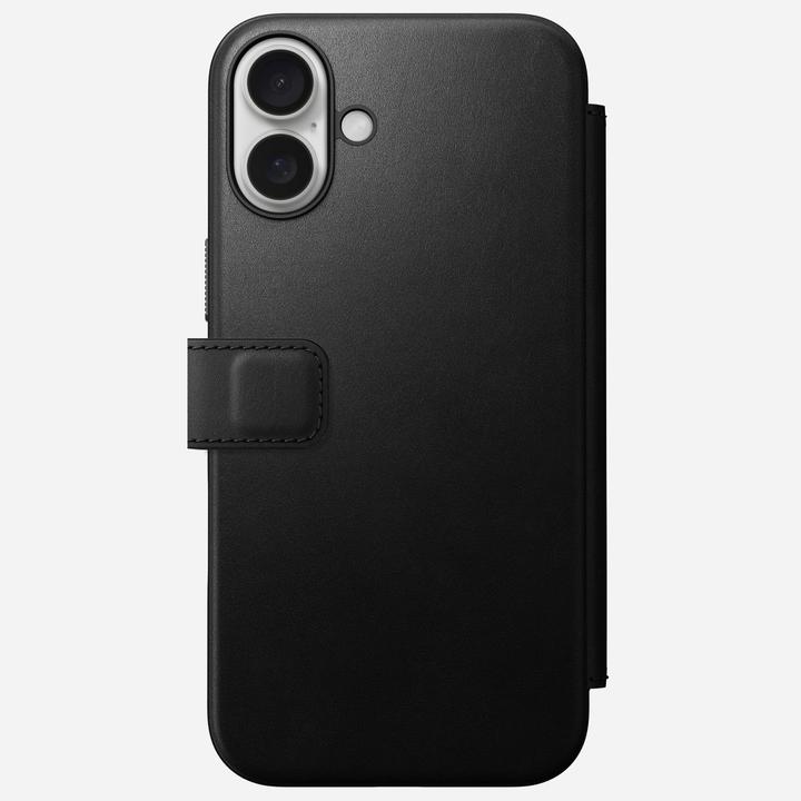 Immagine prodotto Nomad Folio moderno in pelle - Nero - iPhone 16 Plus (Apple iPhone 16 Plus)