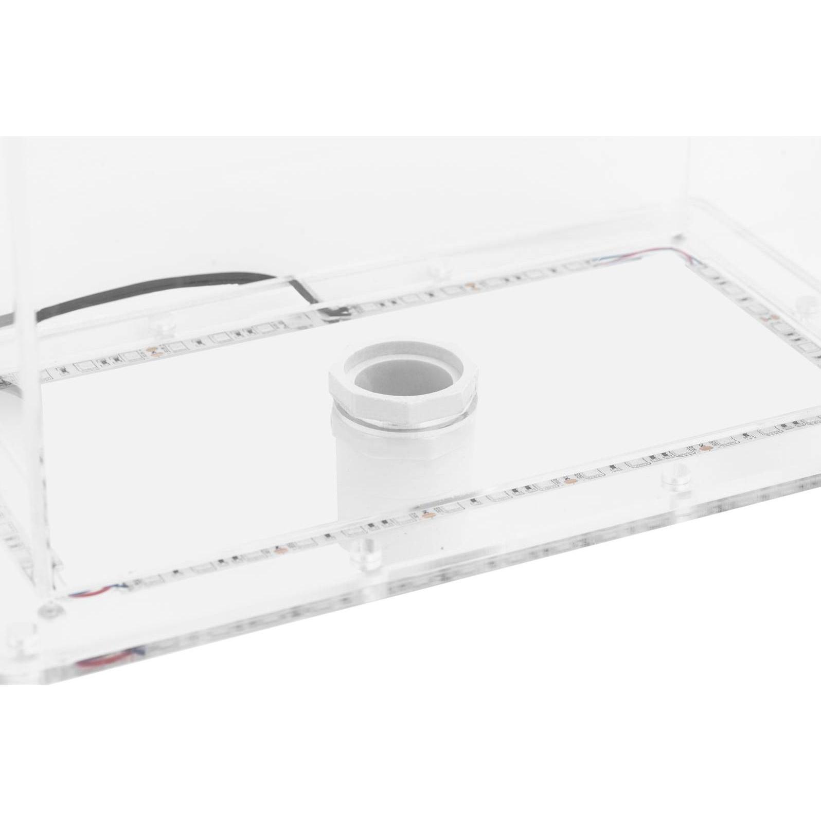 Thumbnail - Uniprodo, Brunnen + Gartenteich, Schwalldusche Wasserspiel Wasserfall 51 cm hoch mit LED Blau