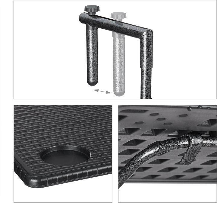 Produktbild Relaxdays Balkonhängetisch