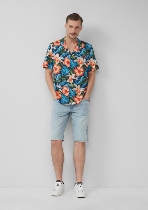 Produktbild S.Oliver Hemd Resort Fit: Kurzarmhemd aus Viskosemix mit Brusttasche (S)