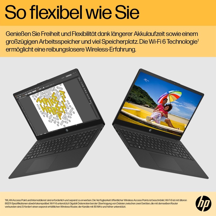 Produktbild HP 15-fc0075ng (15.60", AMD Ryzen 7 7730U, 17.18 GB, 1000 GB, DE)