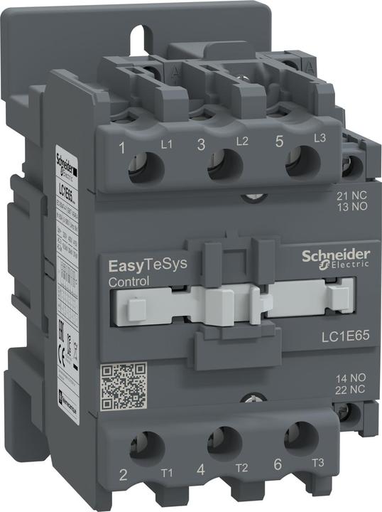 Actual product image Schneider Easy TeSys power contactor 3P 65A 1NO+1NC 24V AC 50/60Hz LC1E65B7
