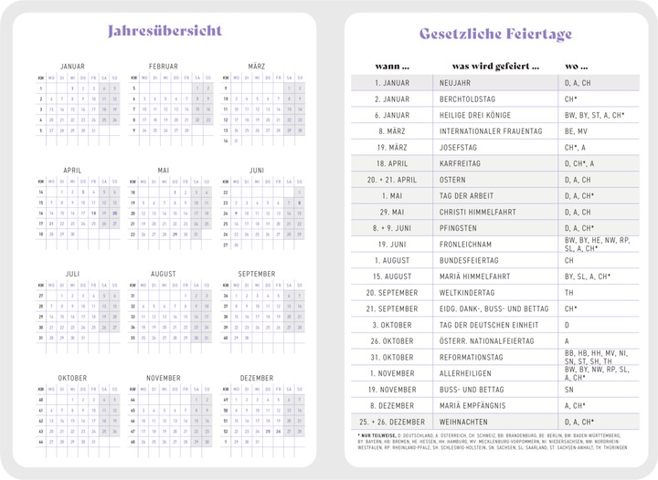 Produktbild Grosser Wochenkalender (Harter Einband, Deutsch)