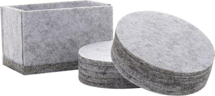 Actual product image JTI 10x felt drink coasters (1x)
