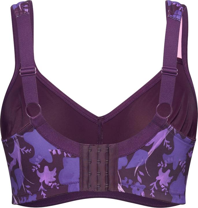 Produktbild Ulla Popken Mikrofaser-BH, Blüten, ohne Bügel, Cup C - E (105 D)
